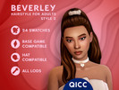 Sims 4 — Beverley Hair Style 2 by qicc — A high ponytail with a scrunchy. - Maxis Match