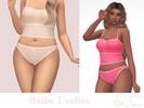 Sims 4 — Baibe Undies by Dissia — Two tone panties with a little bow