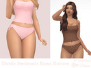 Sims 4 — Dottie Swimsuit Bows Bottom by Dissia — Swimwear polka dot pattern panties with bows tied on sides