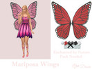 Sims 4 — Mariposa Wings by Dissia — Butterfly like fairy wings with soft glitter, inspired by one of popular doll fairy