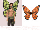 Sims 4 — Mariposa Wings Male (Accessory) by Dissia — Butterfly like fairy wings with soft glitter for male, inspired by