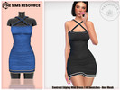 Sims 4 — Contrast Edging Mini Dress by Harmonia — New Mesh