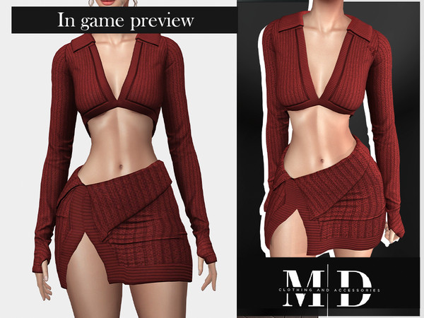 Sims 4 — (MYDARLING20) Aura Set - short cardigan with long sleeves - TOP- by Mydarling20 — Outfit Information Age Groups: