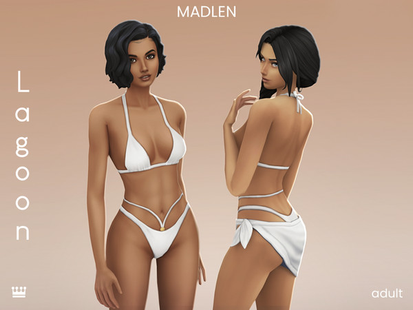 Sims 4 — [Madlen] Lagoon Swimwear Bottom (Scarf) by Madlen — Turn heads in these lovely new "Lagoon" bikinis!