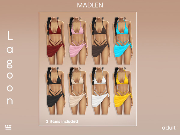 Sims 4 — [Madlen] Lagoon Swimwear Bottom by Madlen — Turn heads in these lovely new "Lagoon" bikinis!