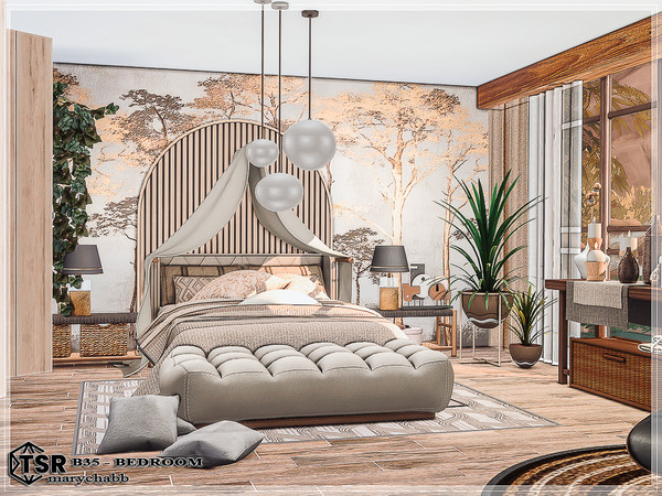 Sims 4 — B35 - Bedroom by marychabb — I present a room - Bedroom . Room is fully equipped. Value: 21,648$