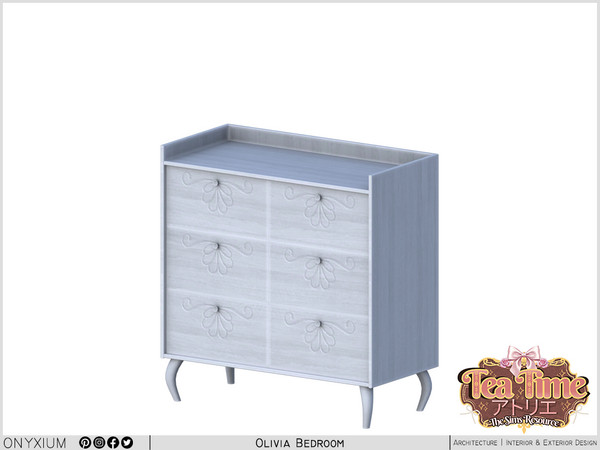 Sims 4 — Olivia Chest Of Drawers by Onyxium — Onyxium@TSR Design Workshop Bedroom Collection - Belong To The 2026 Year