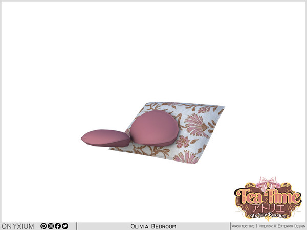Sims 4 — Olivia Bed Pillows by Onyxium — Onyxium@TSR Design Workshop Bedroom Collection - Belong To The 2026 Year