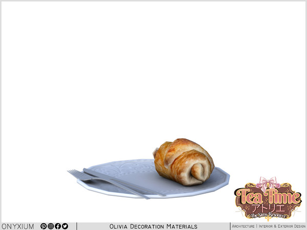 Sims 4 — Olivia Croissant On A Plate by Onyxium — All meshes design are belongs to me.