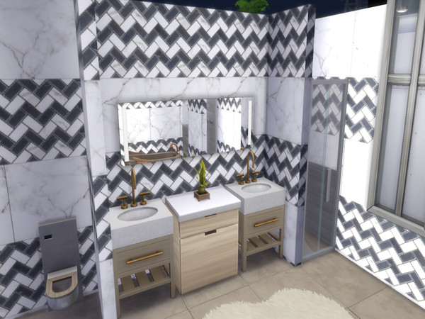 Sims 4 — Paradise Wall Tiles by lavilikesims — A set of 5 mix and match tiles and matching full length ones, for a full