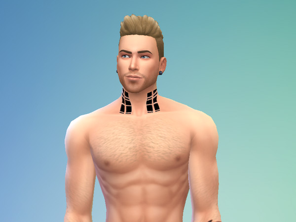 Sims 4 — Eric Coulter Neck Tattoo by ElysianElyse — Eric Coulter's neck tattoo, from the 2014 movie