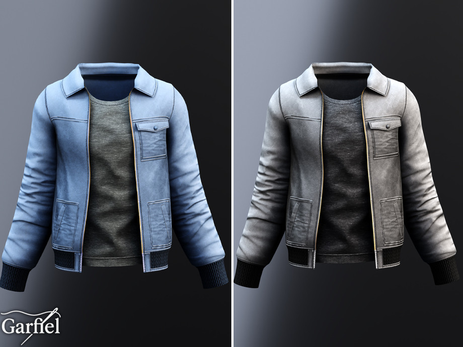 The Sims Resource | Adult - Casual utility jacket with pockets and