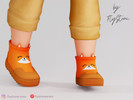 Sims 4 — Toddler Fox Boots by FlyStone — Cute toddler boots in shape of fox