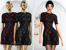 Sims 4 — Argyle Fit n Flare Mini Dress DO2170 by DOLilac — Custom thumbnail