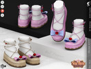 Sims 4 — Shoes KP07- Child by KaTPurpura — Platform shoes with bows and an adorable style