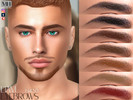 Sims 4 — Liam Eyebrows N450 by MagicHand — Soft-arch brows in 13 colors - HQ Compatible.