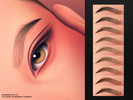 Sims 4 — Lift Flow Brows N177 V2 by cosimetic — A thicker and more expressive variation with freer hair strokes. Delivers