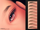 Sims 4 — Wild Air Brows N178 by cosimetic — A loose and airy brow style with natural separation between hair strokes.