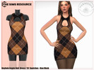 Sims 4 — Adult - Keyhole Argyle Knit Dress by Harmonia — New Mesh