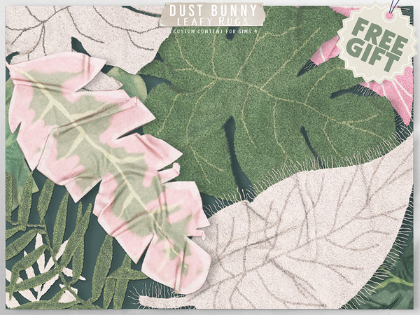 Sims 4 — Dust Bunny Leafy Rugs Tropical by VentaStudio — Vacation Set (8 Items): Unicorn Sprinkler (1 Swatch)