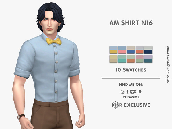 Sims 4 — AM SHIRT N16 by David_Mtv2 — For teen to elder;