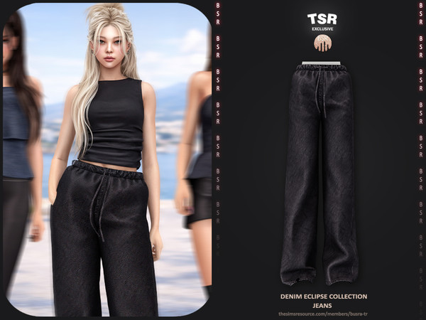 Sims 4 — Denim Eclipse Collection - 3 Jeans BD1657 by busra-tr — - Set Inclued : Top x3 - Jeans - Short - Skirt - 5