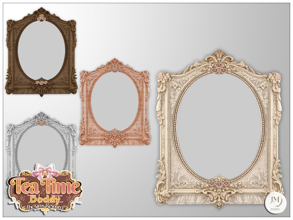 Sims 4 — Jomsims TeaTimeAtelier Doddy wall mirror by jomsims — TeaTimeAtelier Doddy Set For our theme, check out the