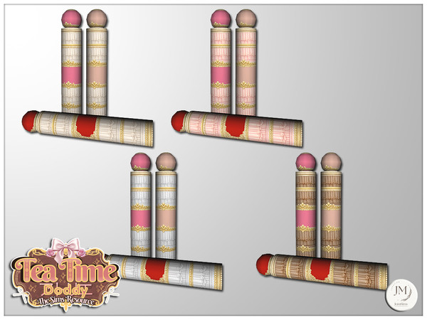 Sims 4 — Jomsims TeaTimeAtelier Doddy deco lipstick set by jomsims — For our theme, check out the Doddy collection.