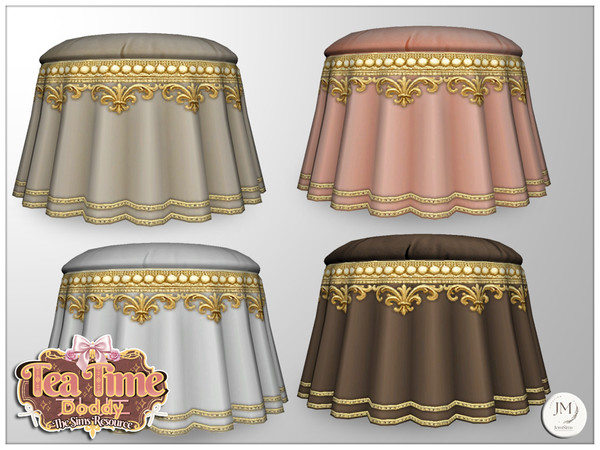 Sims 4 — Jomsims TeaTimeAtelier Doddy pouf by jomsims — For our theme, check out the Doddy collection.