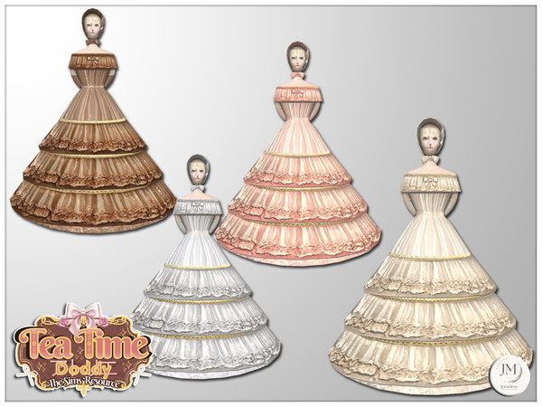 Sims 4 — Jomsims TeaTimeAtelier Doddy deco porcelain doll by jomsims — For our theme, check out the Doddy collection.