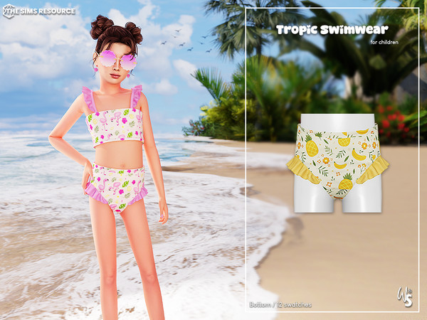 Sims 4 — (Wisteria) Tropic Swimwear (Bottom) for child by WisteriaSims — - FOR CHILDREN - NEW MESH - GIRLS