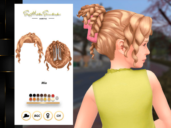 Sims 4 — SHS_Mia_ChildrenHair by sehablasimlish — Hope you like it and enjoy it. Maxis Match