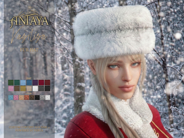 Sims 4 — Antaya - Vasilisa Hat Solid by VentaStudio — Vasilisa Hat (Solid)
