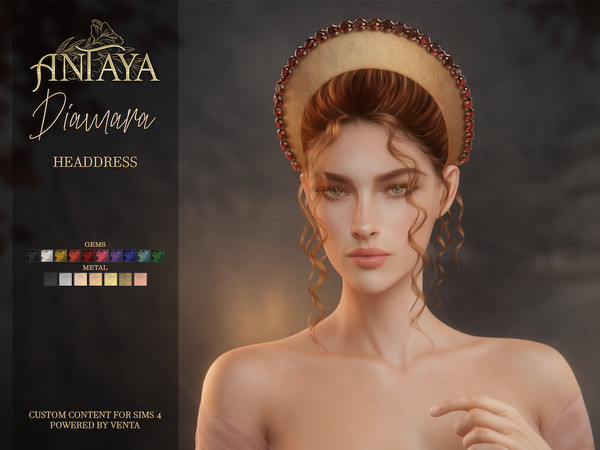 Sims 4 — Antaya - Diamara Headdress by VentaStudio — Diamara Headdress