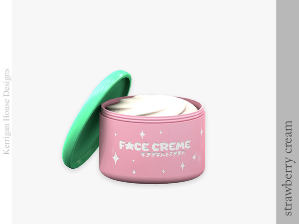 Sims 4 — Strawberry Cream by kerriganhouse — A cute strawberry pink themed cosmetic set.