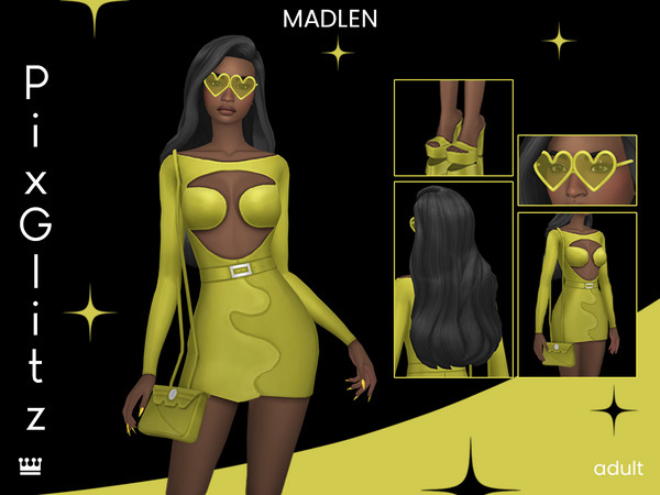 Sims 4 — [Madlen] PixGlitz Shoes (Look1) by Madlen — Inspired by the glitz and glamour of the party scene, PixGlitz is