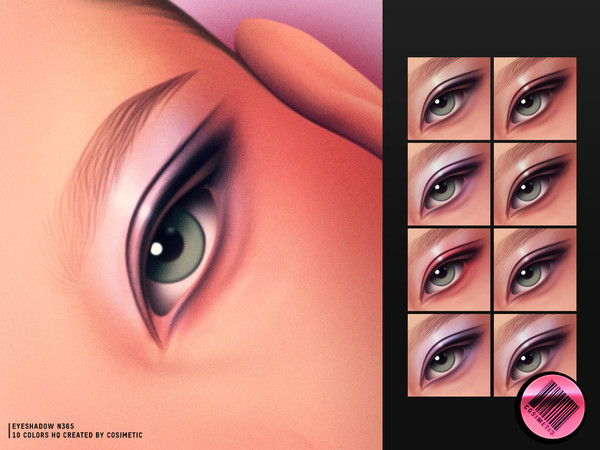 Sims 4 — Velvet Gleam Eyeshadow N365 by cosimetic — A glossy eyeshadow with soft shine and luminous depth. Creates a