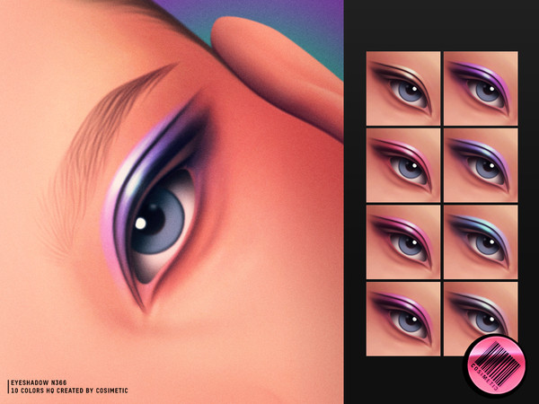 Sims 4 — Prism Coat Eyeshadow N366 by cosimetic — A reflective eyeshadow with vibrant shine and smooth highlight