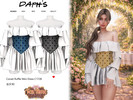Sims 4 — TEA TIME - Corset Ruffle Mini Dress C1728 by Daph's — A tea party inspired off-shoulder mini dress featuring