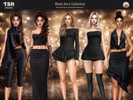 Sims 4 — SET-Black Aura Collection BD1659 by busra-tr — - Set Inclued : Top x4 - Skirt x2 - Short x2 - Dress - 1 Swatches