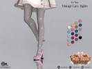 Sims 4 — (Tea Time) Candy Bow Tights by LVNDRCC — Sheer tights with a bow pattern in an array of pastel, light and darker