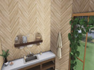 Sims 4 — Chevron Tile Wall by lavilikesims — 10 colours in all wall sizes, fab slim chevron tile