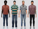 Sims 4 — Mock Collar Tee Shirt by McLayneSims — TSR EXCLUSIVE