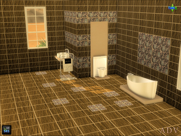 Sims 4 — ADV_Mabra_s4WallFloorSet05_walls by MABRA2 — Set of multi-parted bathroom tiles