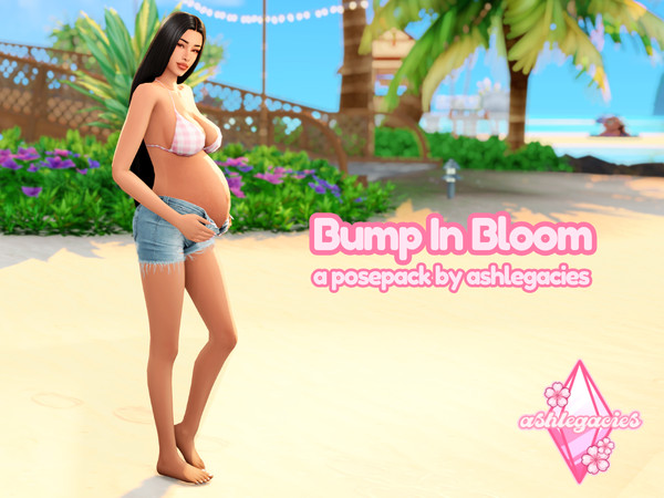 Sims 4 — Bump In Bloom by ashlegacies — - Posepack for ALL TRIMESTERS