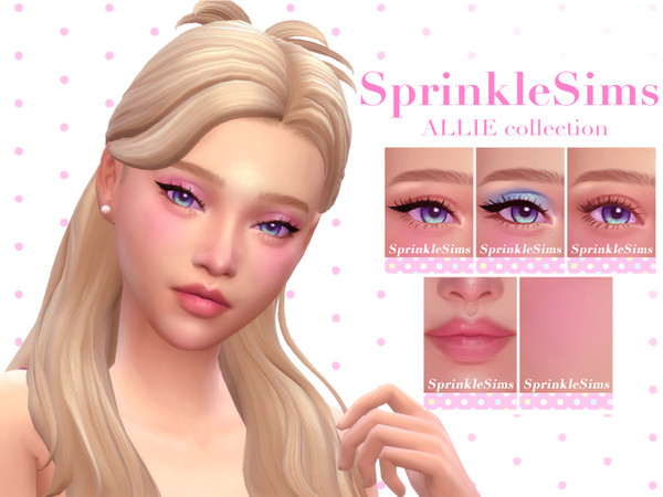 Sims 4 — [sprinklesims] ALLIEeyeliner by Spri_nkleSims — ALLIE makeup collection consists of: contacts, blush, lipstick,