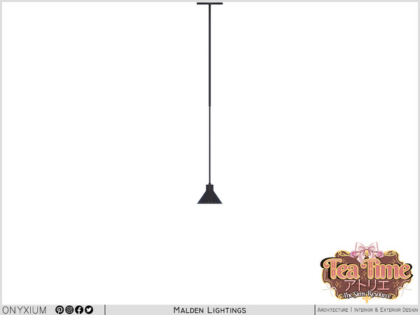 Sims 4 — Malden Ceiling Lamp Stable Medium by Onyxium — Onyxium@TSR Design Workshop Lighting Collection - Belong To The