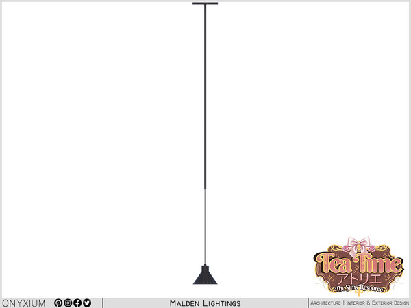 Sims 4 — Malden Ceiling Lamp Stable Tall by Onyxium — Onyxium@TSR Design Workshop Lighting Collection - Belong To The