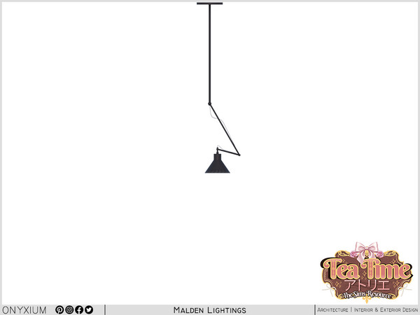 Sims 4 — Malden Ceiling Lamp Adjustable Medium by Onyxium — Onyxium@TSR Design Workshop Lighting Collection - Belong To
