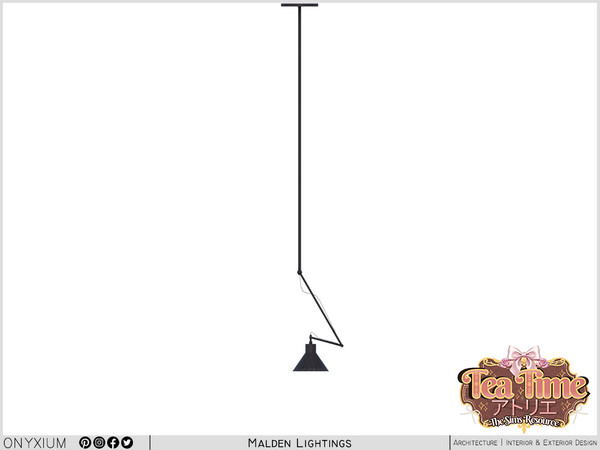 Sims 4 — Malden Ceiling Lamp Adjustable Tall by Onyxium — Onyxium@TSR Design Workshop Lighting Collection - Belong To The